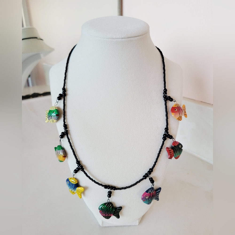 Beaded Fishes Necklace
